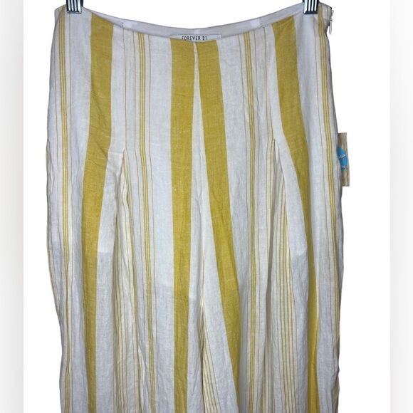 NWT Forever 21 Red Sahara collection wide linen high waist pants size Small - Picture 2 of 8